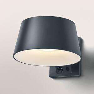 OSRAM Lampa ścienna Solar ENDURA STYLE BRELLA, szara, czujnik IP54 możliwość ściemniania, aluminiowy / szary / cynkowy, tworzywo sztuczne, nowoczesny
