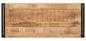 Nowoczesna półka łazienkowa z żelaza i drewna mango 120x50 cm