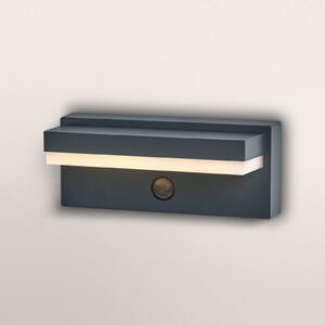 OSRAM Kinkiet ENDURA STYLE ROBUST, szary, czujnik IP54 USB ROBUST, aluminiowy / szary / cynkowy, aluminium, nowoczesny