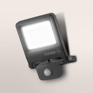 OSRAM Reflektor zewnętrzny ENDURA FLOOD, szary, czujnik 30 W 840 IP44 FLOOD, aluminiowy / szary / cynkowy, aluminium