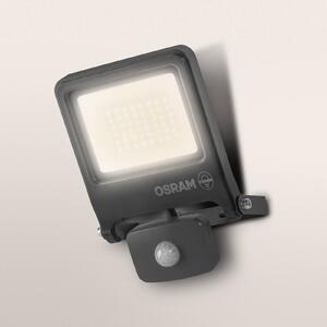 OSRAM Reflektor zewnętrzny ENDURA FLOOD, szary, czujnik 30 W 830 IP44 FLOOD, aluminiowy / szary / cynkowy, aluminium