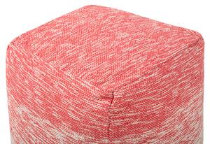 Puf czerwony bawełniany 40 x 40 cm kwadratowy ombre wypełnienie EPS Hirri Beliani