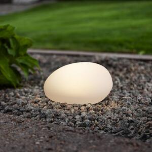 STAR TRADING Lampa solarna LED GLOBY, biała, 24,5 cm, tworzywo sztuczne, IP44 Globy, biały / opal, tworzywo sztuczne