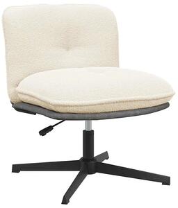 Kremowy tapicerowany fotel obrotowy W4-S63