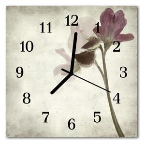 Zegar ścienny kwadrat Vintage kwiat