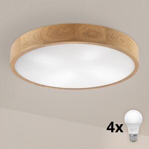 Brilagi Brilagi - Lampa sufitowa LED CARVALHO 4xE27/60W/230V dąb śr. 57,5 cm BG2150