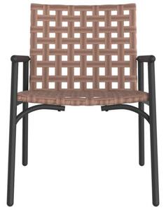 Krzesło ogrodowe 2 szt. brązowy 78 x 55,5 x 75,5 cm polirattan