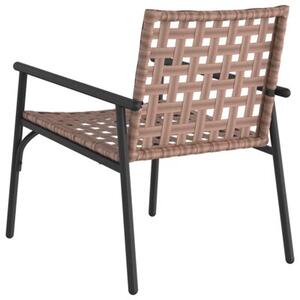 Krzesło ogrodowe 2 szt. brązowy 78 x 55,5 x 75,5 cm polirattan