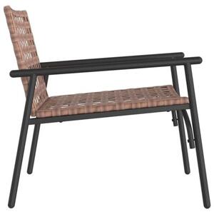 Krzesło ogrodowe 2 szt. brązowy 78 x 55,5 x 75,5 cm polirattan