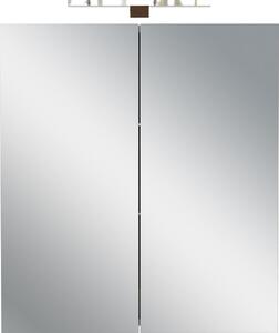 Kremowa wisząca szafka łazienkowa z lustrem 60x71 cm Arcena – Germania