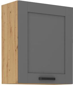 Szafka kuchenna wisząca górna LUNA 60 G-72 1F Szary/Dąb Artisan