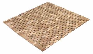 Antypoślizgowa mata, teak, naturalna, 50 x 48,5 cm