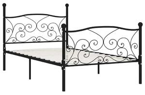 Czarne metalowe łóżko rustykalne 90x200 cm N2-N63
