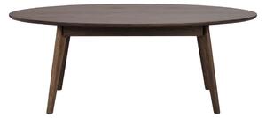 Ciemnobrązowy stolik w dekorze dębu 65x130 cm Yumi – Rowico