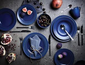 Zastawa stołowa na 2 osób niebieska 10 elementów Groovy Stoneware blue AIDA DENMARK