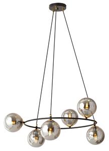 Nowoczesna lampa wisząca z grafitowymi kloszami - D109 K3-D13