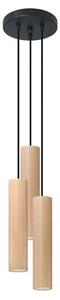 Drewniana lampa wisząca tuba - 7X S168 K7-E18
