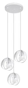 Biała lampa wisząca loftowa z 3 zwisami - 3X A191 G3-A86