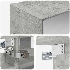 Szafka z lustrem do łazienki betonowy szary 30 x 10,5 x 50 cm