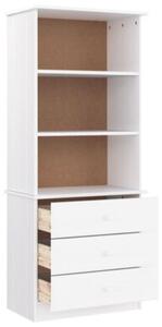 Biblioteczka z szufladami alta, biała, 60x35x142 cm, sosna