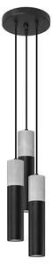 Czarna industrialna lampa wisząca tuba - S756 B1-N15