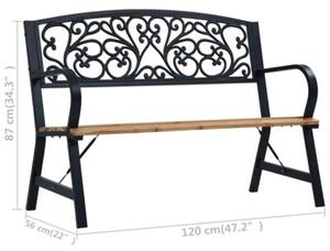 Ławka ogrodowa, 120 cm, drewno