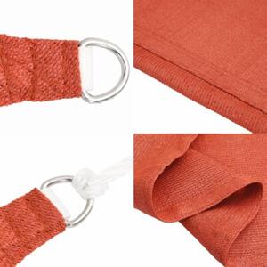 Żagiel przeciwsłoneczny, 160 g/m², terakotowy, 2,5x2,5 m, hdpe