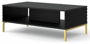 Ława kawowa glamour czarny mat + złote nóżki Z8-E30