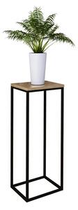 Stojak na kwiaty w stylu loft czarny + dąb lancelot K1-E97
