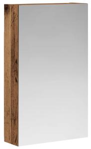 Szafka z lustrem do łazienki stare drewno 30 x 10,5 x 50 cm