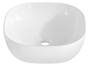Biała kwadratowa umywalka ceramiczna na blat T2-W26