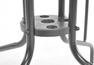 Zestaw ogrodowy PORTO stół okrągły i 5 krzeseł - brązowy