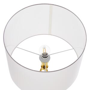 Nowoczesna lampa stojąca podłogowa trójnóg 148 cm biało-złota Vistula Beliani