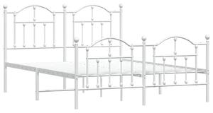Białe metalowe łóżko małżeńskie 140x200 cm W1-P93