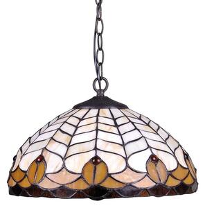 Lampa wisząca retro z witrażowym kloszem - S946-Grano