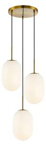Złota lampa wisząca z okrągłą podstawą N7-P98