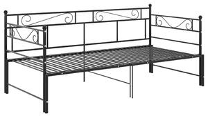 Czarne metalowe łóżko rozkładane 90x200 cm N6-E46