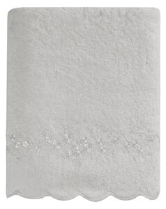 Ręcznik kąpielowy SILVIA 85x150cm z koronką Śmietankowy