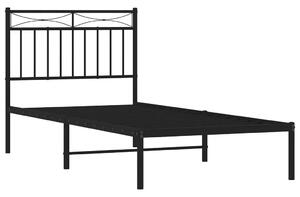 Czarne Metalowe Łóżko Industrialne 100X200 Cm A3-R36