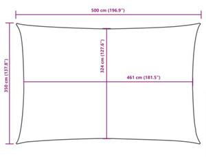 Żagiel ogrodowy, tkanina oxford, prostokątny, 3,5x5 m, antracyt
