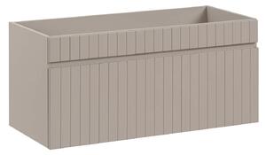 Beżowa szafka umywalkowa z lamelami 100 cm Z7-E42