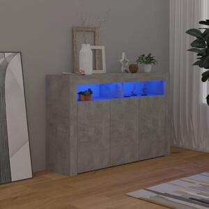 Szafka z oświetleniem LED, szarość betonu, 115,5 x 30 x 75 cm