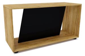 Minimalistyczny stolik kawowy dąb craft + czarny R2-L59