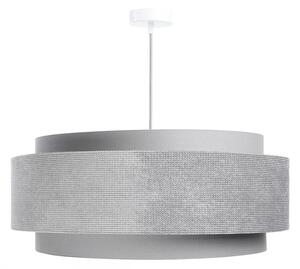 Szara okrągła lampa wisząca abażurowa S5-G01