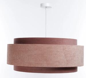 Różowa lampa wisząca z podwójnym abażurem - 5X A353 M5-T62