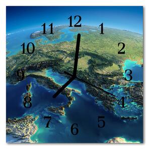 Zegar szklany kwadratowy Ziemia