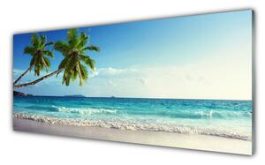 Obraz Szklany Morze Plaża Palma Krajobraz
