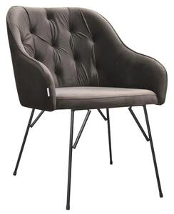 Szary pikowany fotel nowoczesny N4-B02