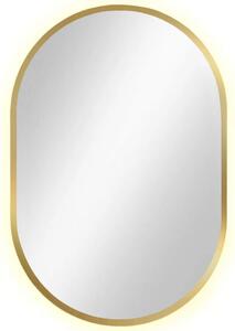 Złote lustro led w stylu glamour 95x40 cm L0-D44