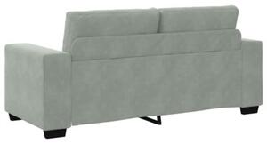 Sofa dwuosobowa jasnoszara 180x77x82 cm aksamit